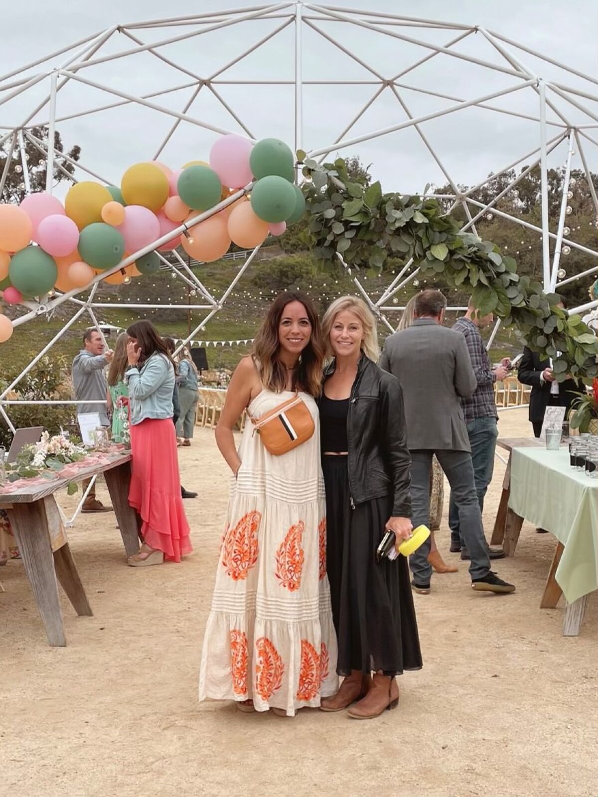 Ocean Knoll teacher and event co-chair Christine Usher and Corrie Ordille.