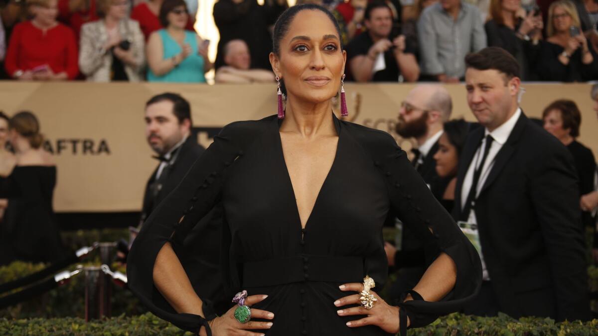 Tracee Ellis Ross on the red carpet at the Screen Actors Guild Awards on Jan. 29.