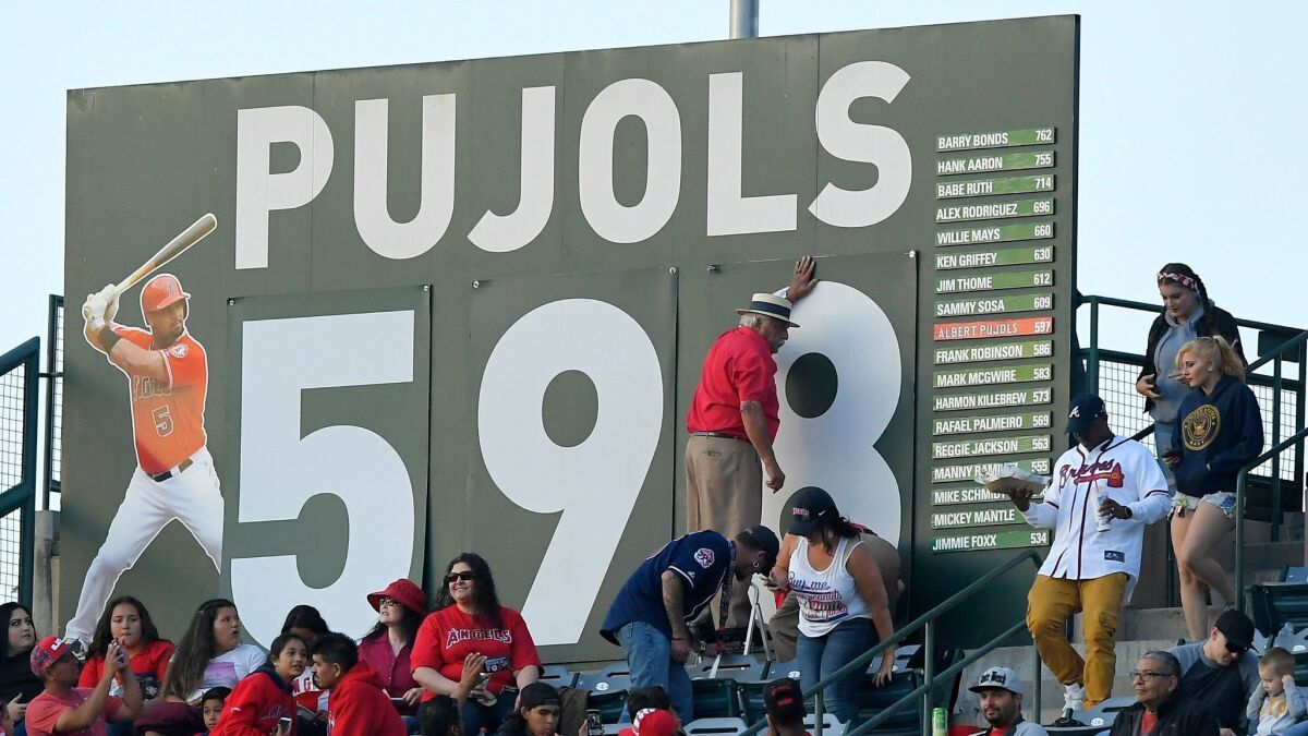 Albert Pujols is at 599 home runs and counting.