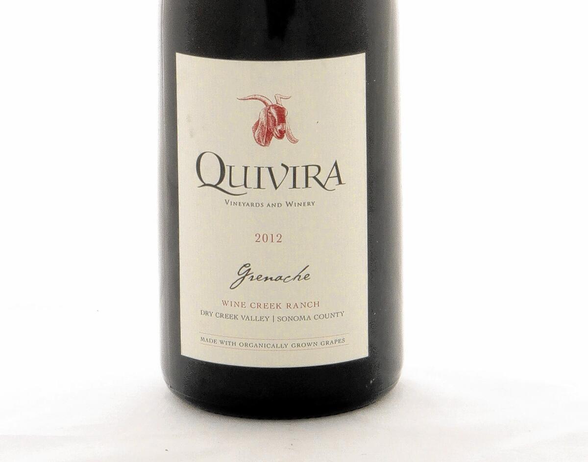 2012 Quivira Vineyards "Wine Creek Ranch" Grenache