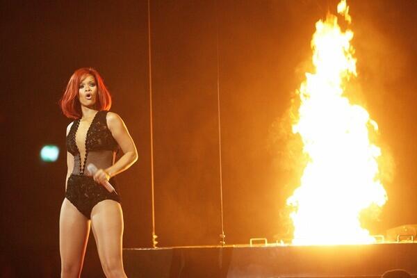 Rihanna performs