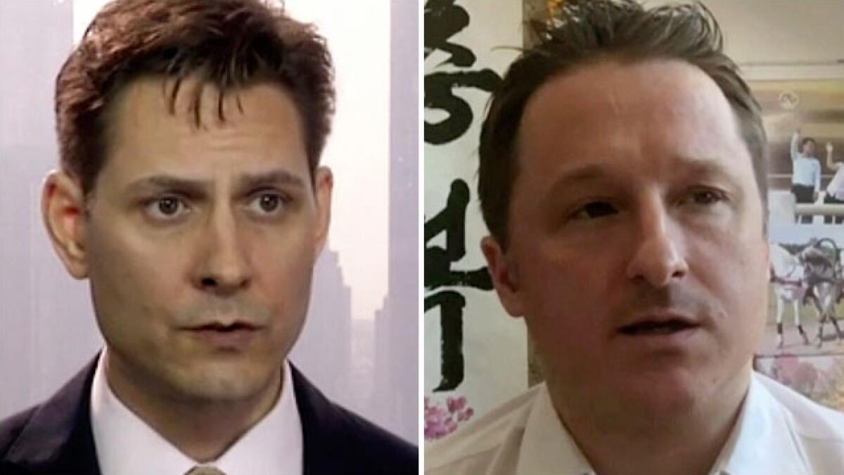 Michael Kovrig, left, and Michael Spavor have been held in China since December 2018.