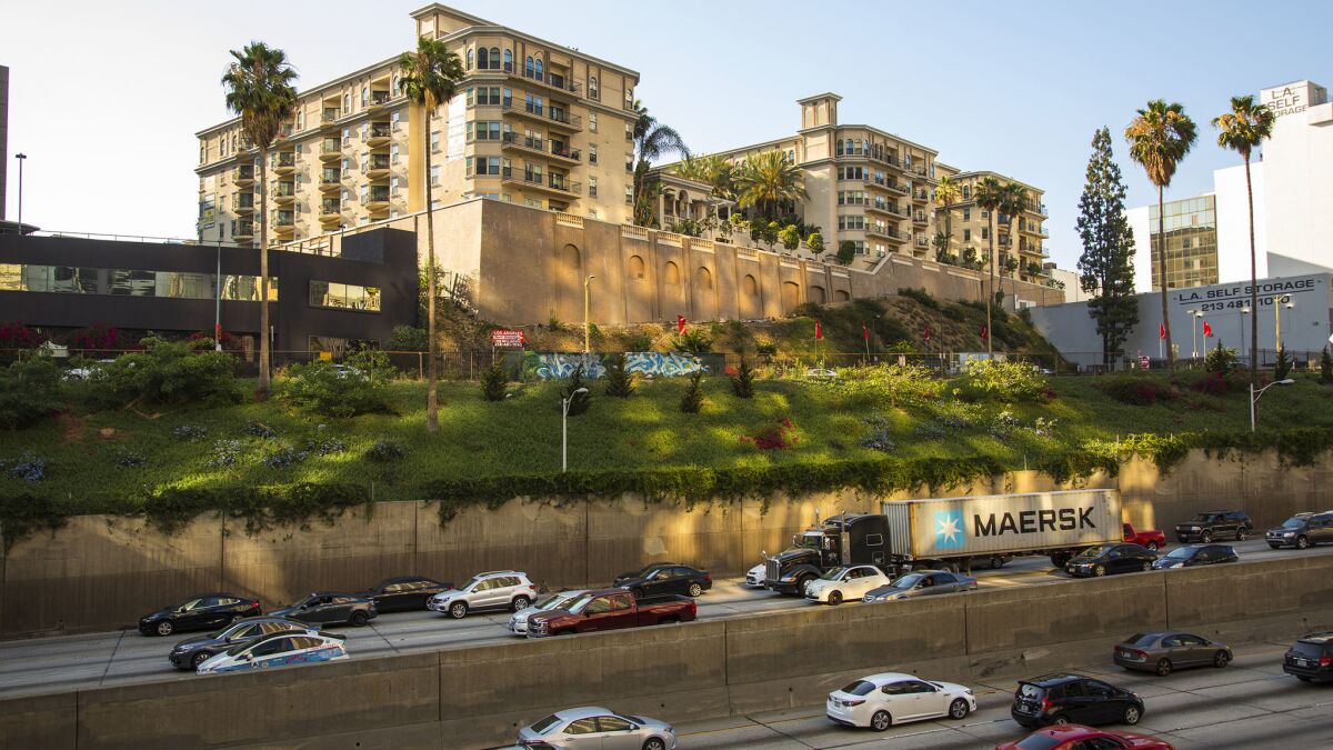 Los Angeles officials required Level 16 air filters at the Piero Apartments near the 110 Freeway in Westlake to offer greater health protections to occupants.