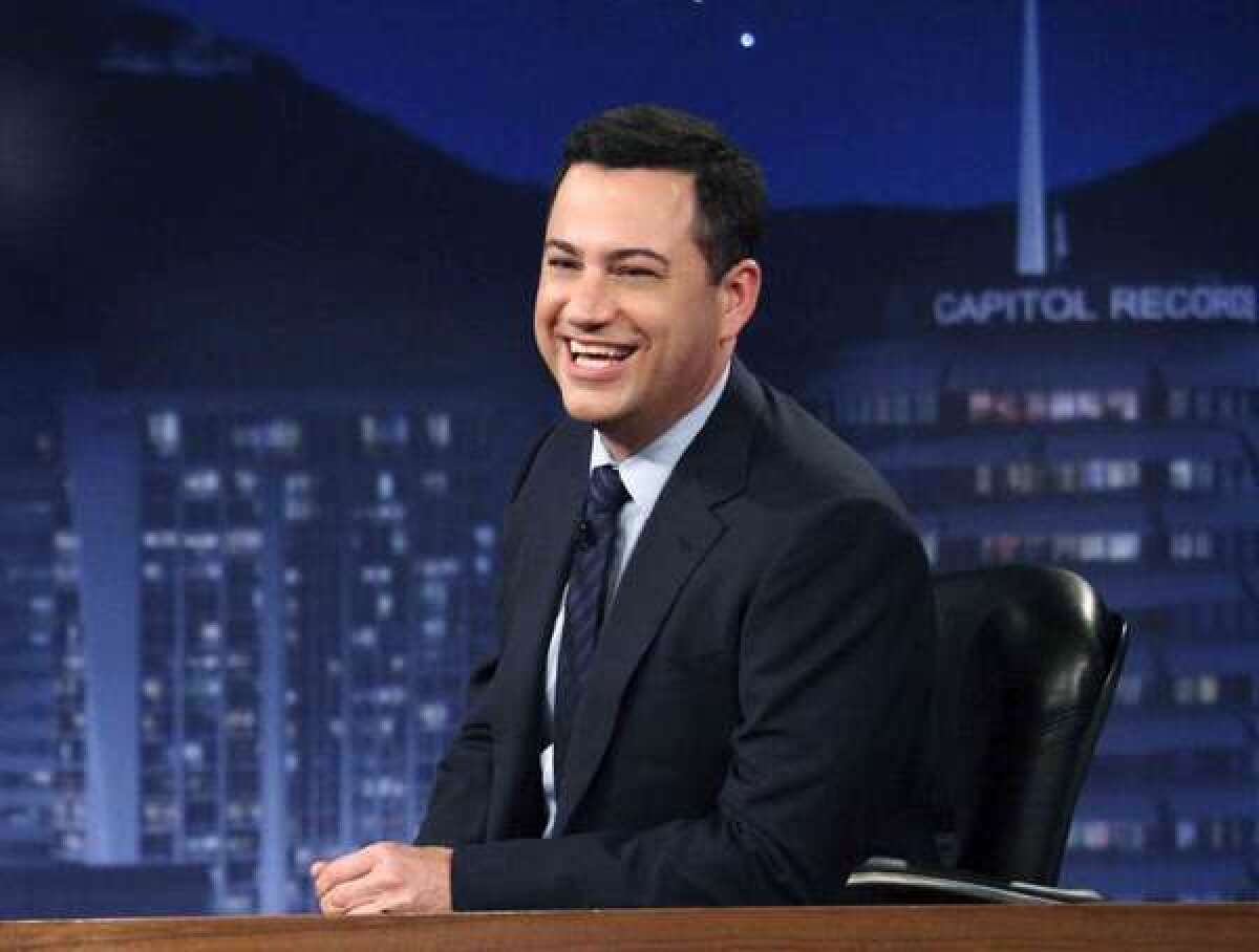 Jimmy Kimmel has moved to an earlier time to take on David Letterman and Jay Leno.