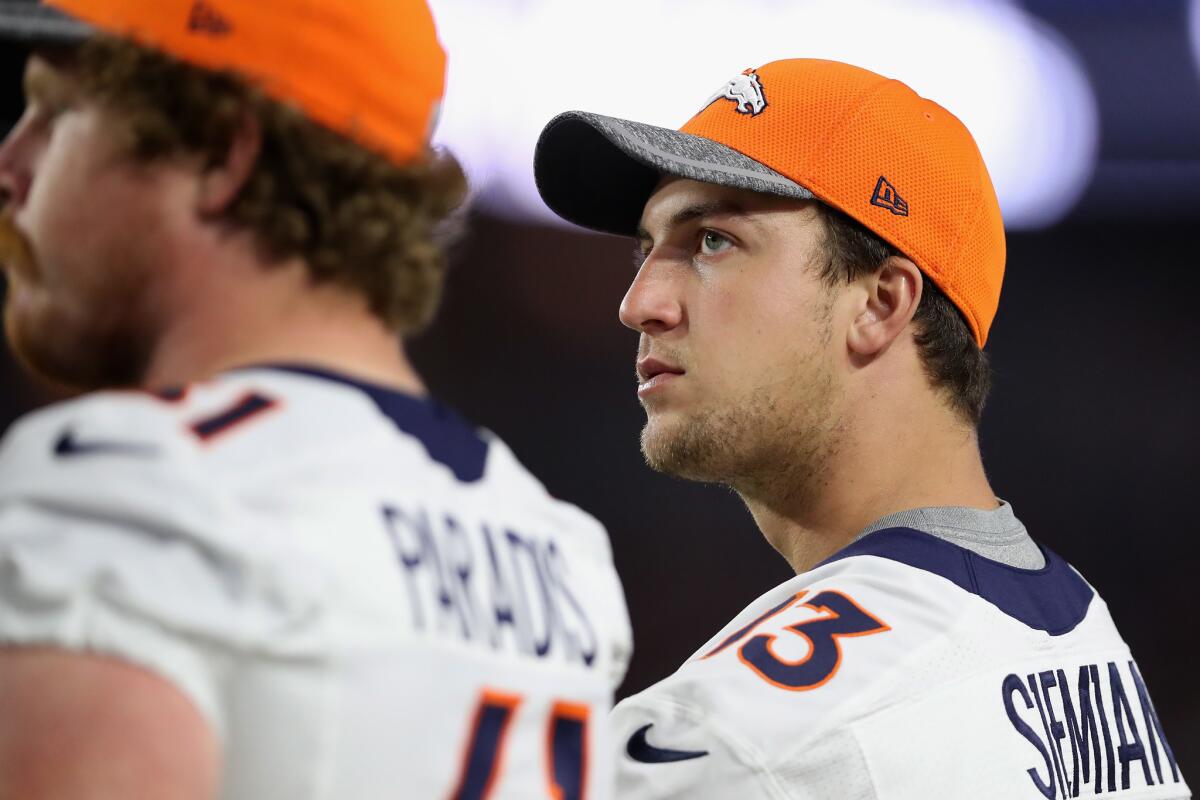 Trevor Siemian is Denver's new starting quarterback.