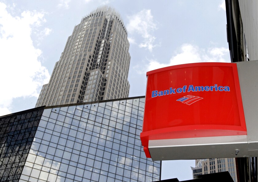 Bank of America's headquarters are shown in Charlotte, N.C.