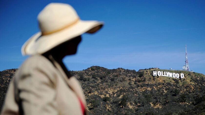 L.A.'s iconic Hollywood sign on January 1.