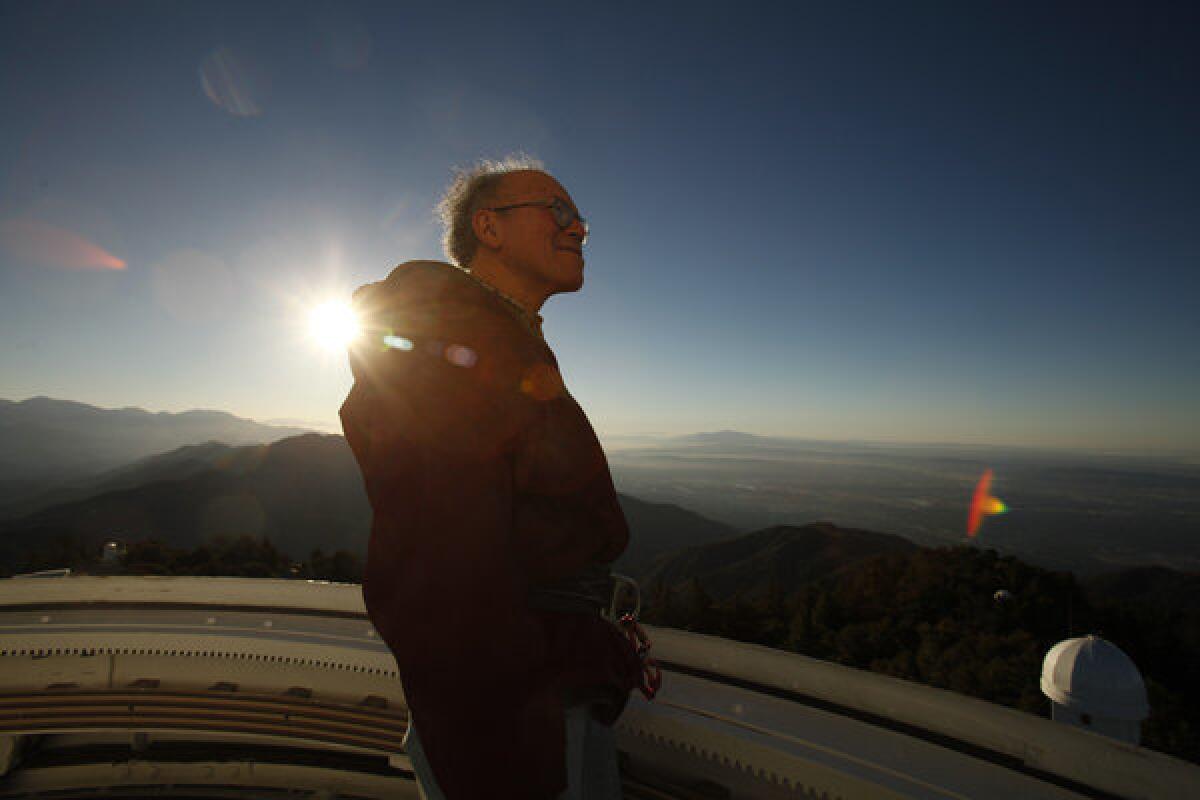 From the top of Mt. Wilson, 5,700 feet above Los Angeles, mountains as far south as Mexico and the city's snaking freeways can be seen on the horizon.