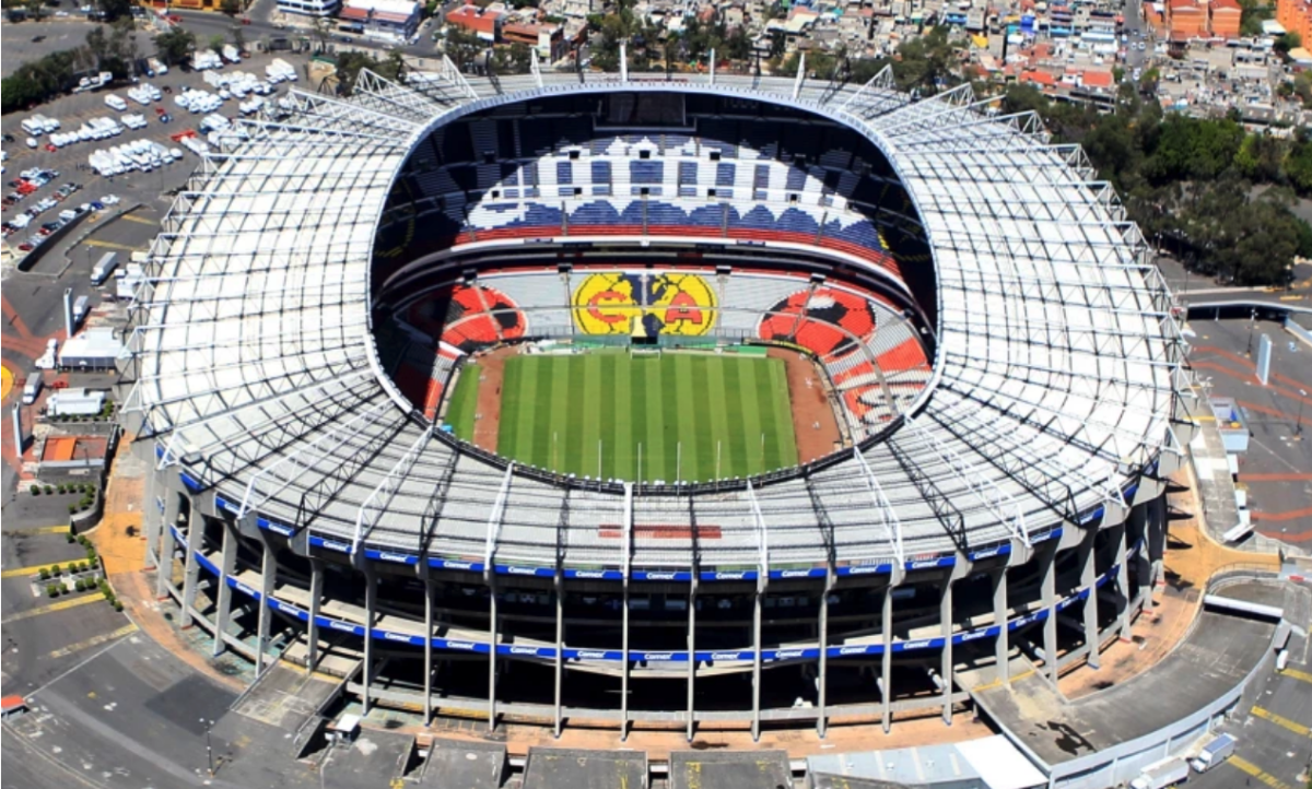 Fotografía de archivo del estadio Azteca tomado desde un dron, en la Ciudad de México (México). EFE/Mario Guzmán/Archivo
