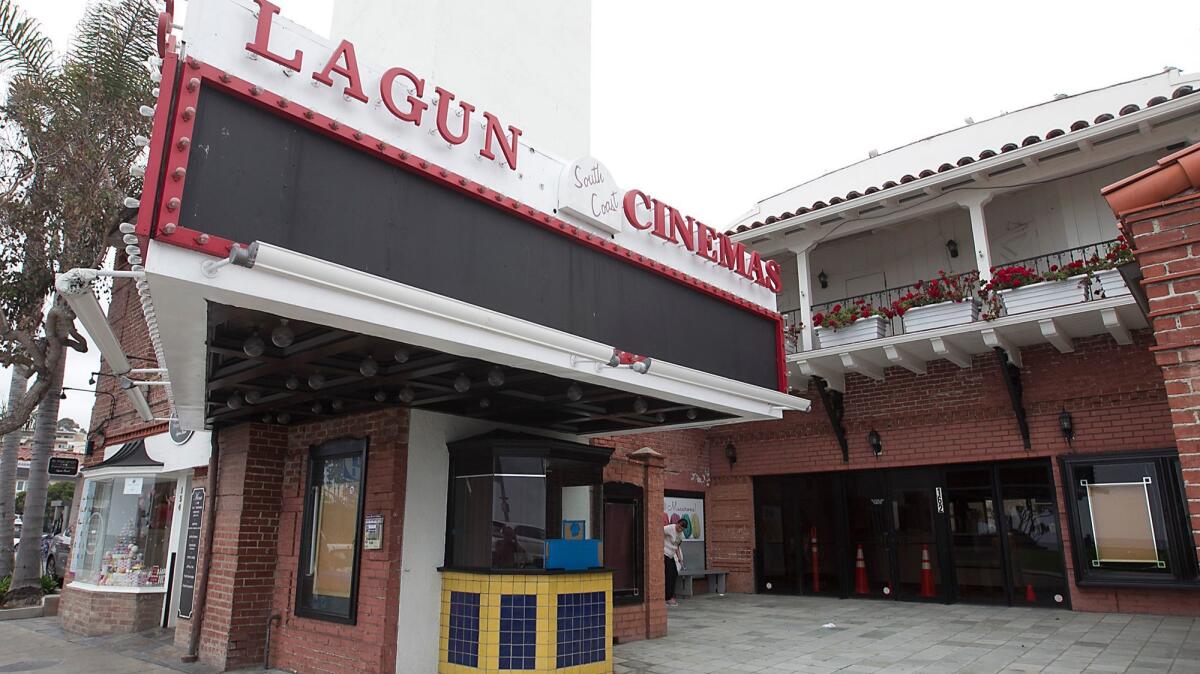 The South Coast Theater building in downtown Laguna Beach. It's been closed since 2015.