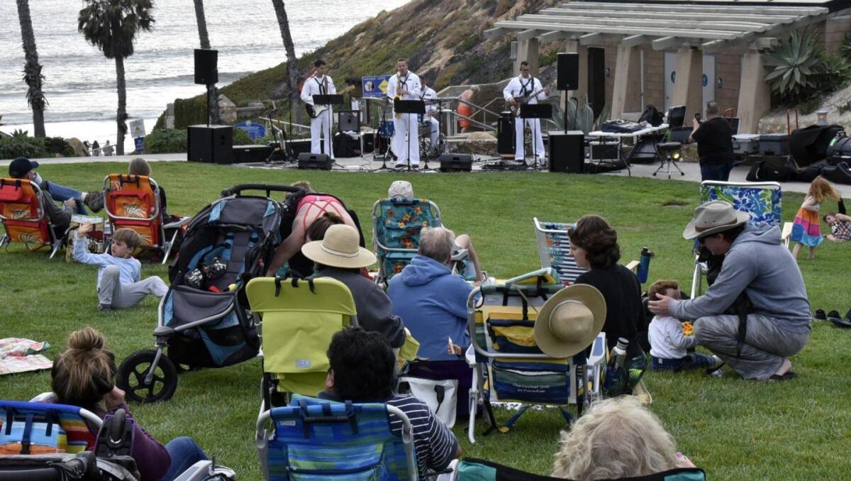 Navy Band Southwest’s 32nd Street Brass Band kicked off the “Concerts at the Cove” series in 2019.