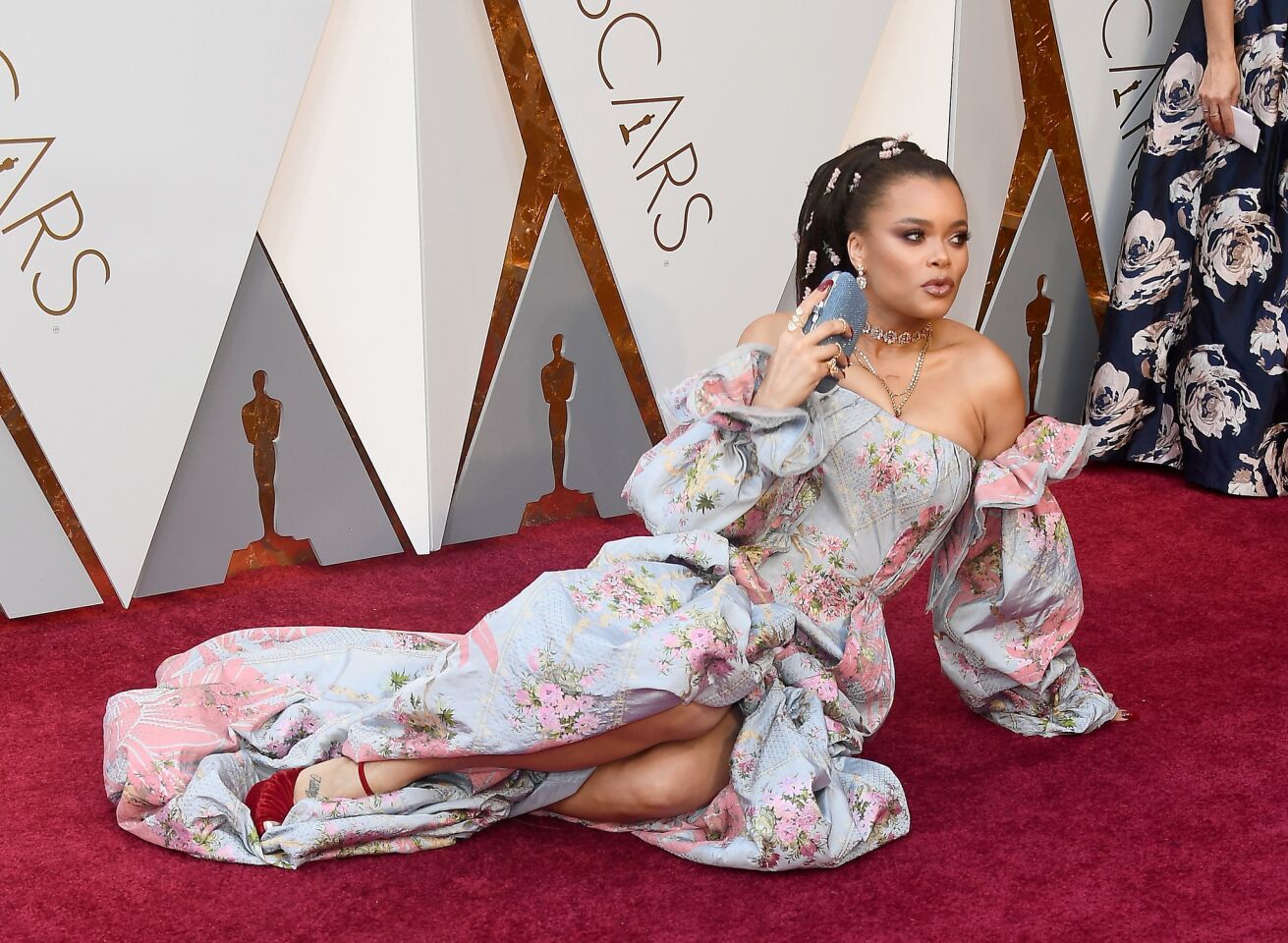 HOLLYWOOD, CA - MARCH 04: Andra Day attends the 90th Annual Academy Awards at Hollywood & Highland Center on March 4, 2018 in Hollywood, California. (Photo by Frazer Harrison/Getty Images) ** OUTS - ELSENT, FPG, CM - OUTS * NM, PH, VA if sourced by CT, LA or MoD **