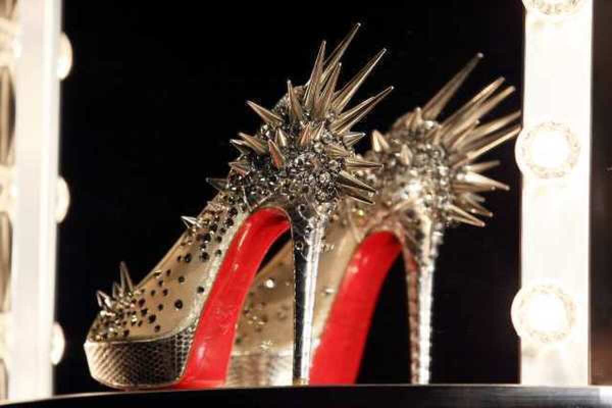 Christian Louboutin, Shoes, Black Christian Louboutin With Spikes Red  Bottom