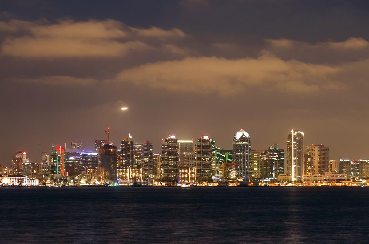 A view of the downtown San Diego skyline in 2017.