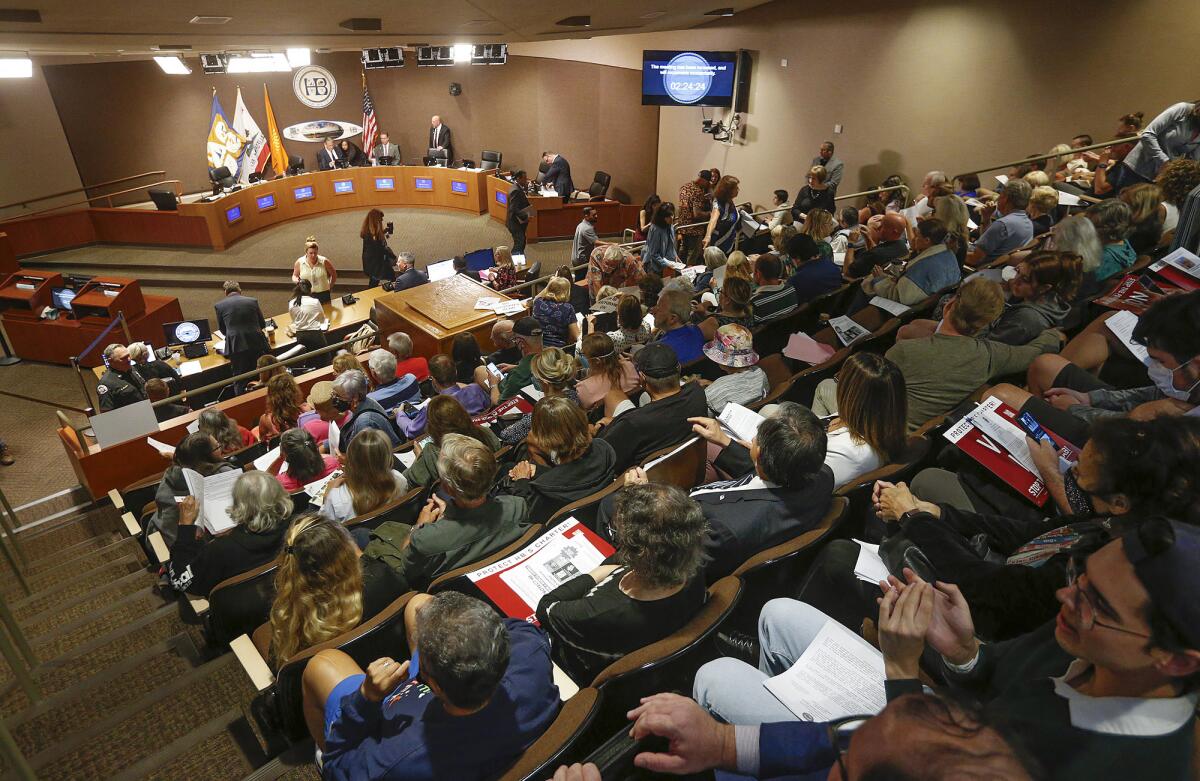 A full house attended the Huntington Beach City Council meeting on Sept. 5.
