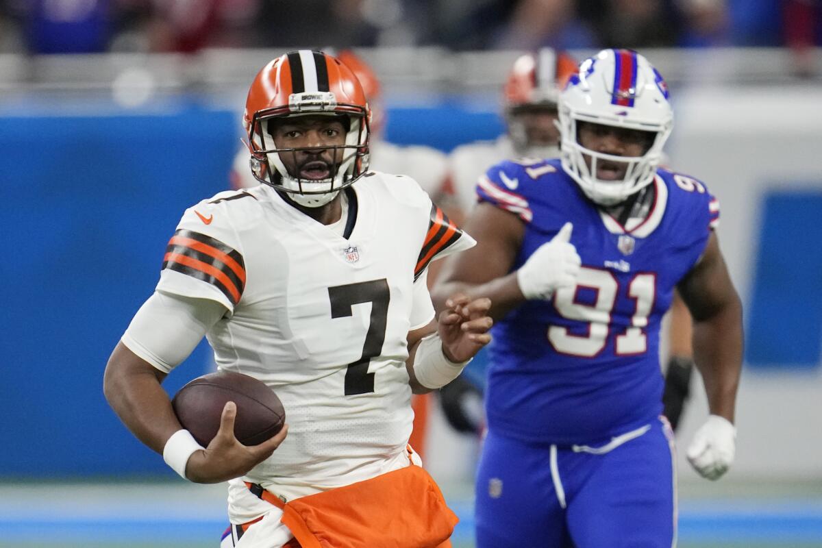 Browns' Brissett excited for 'last' start before Watson back - The San  Diego Union-Tribune