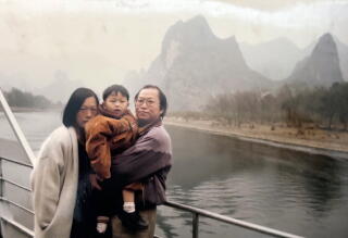 Chang and his family in China
