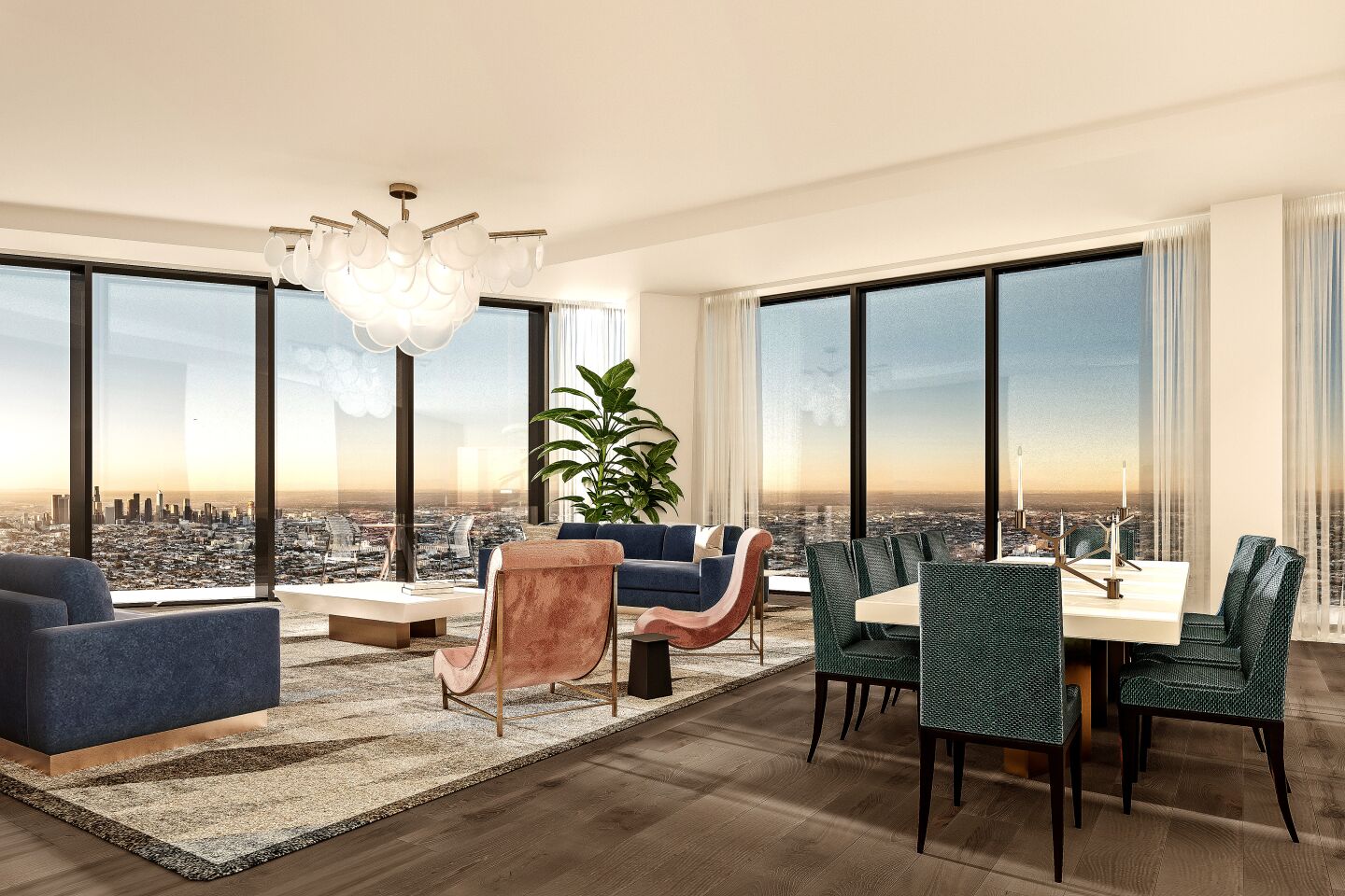 A rendering of the nearly completed penthouse.