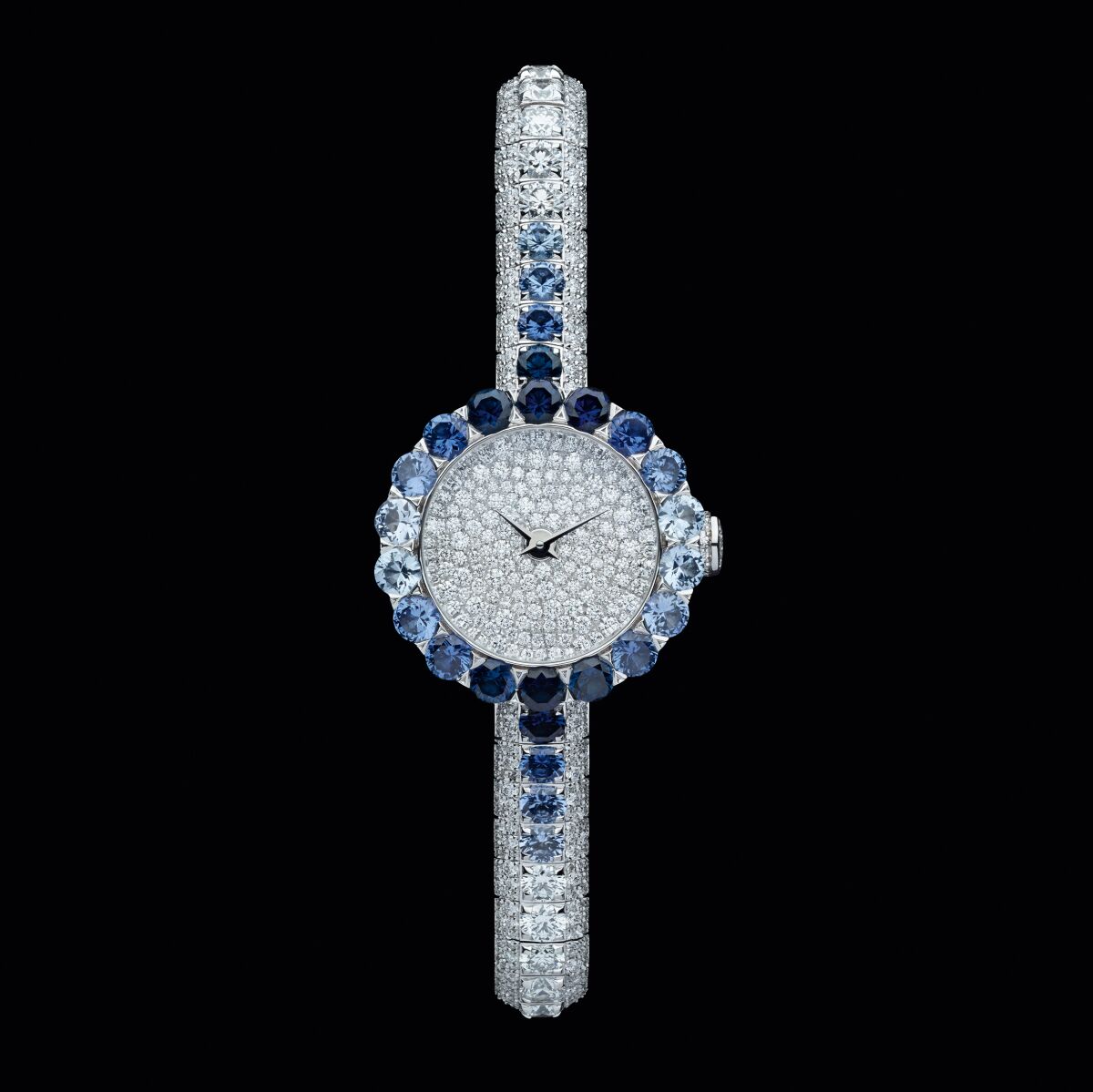 A photo of Dior's La D de Dior Précieuse 21mm quartz timepiece.