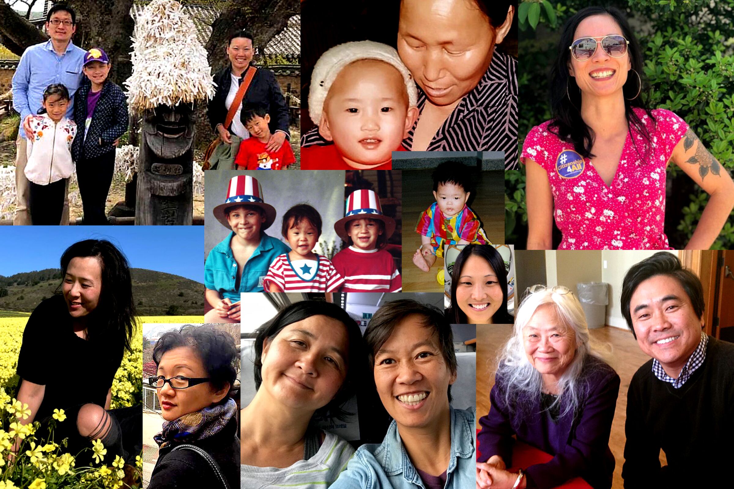 Images of Asian adoptees.