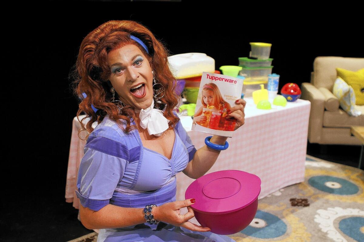 Kris Andersson as Dixie Longate in "Dixie's Tupperware Party" at the Geffen Playhouse.