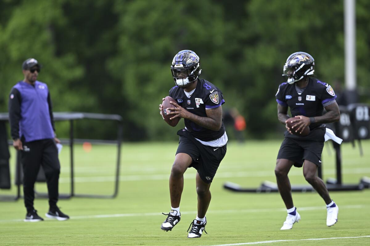 Ravens' Lamar Jackson getting familiar with new offensive coordinator Todd  Monken - The San Diego Union-Tribune