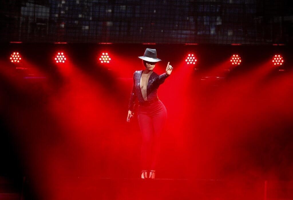 Alicia Keys onstage at Staples Center on Tuesday.