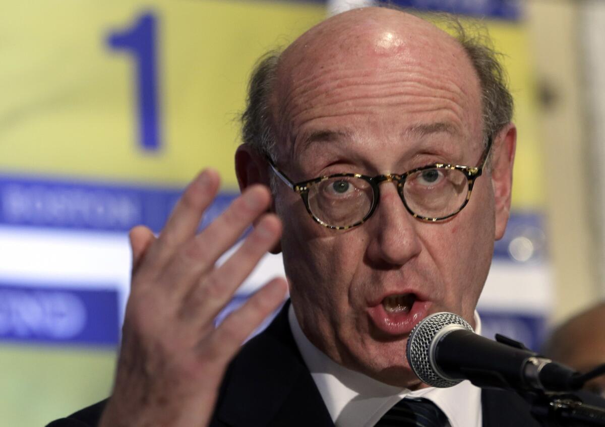 Kenneth Feinberg, an attorney who managed the 9/11 Victim Compensation Fund, speaks during a news conference in Boston on Tuesday. Feinberg will design and be administrator of a new fund to help people affected by the Boston Marathon bombing.