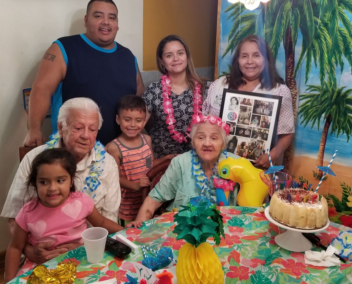 Tobias Noboa, second from left, at a family celebration.