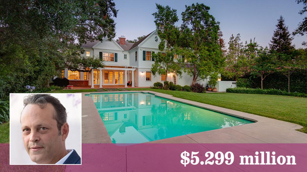 Actor Vince Vaughn has listed his La Canada Flintridge house for sale at $5.299 million.