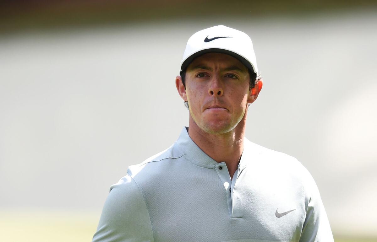 Rory McIlroy plays at the Masters on April 8.