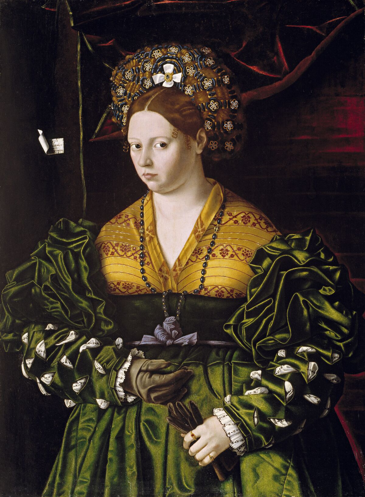 Bartolomeo Veneto: “Woman in a Green Dress” (1530)