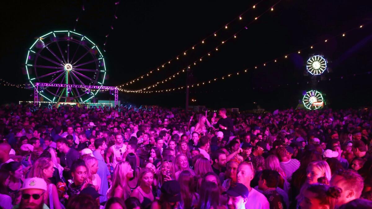 The atmosphere at the Levi’s Neon Carnival party.
