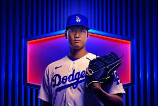 Photo illustration of Shohei Ohtani in a Dodgers uniform