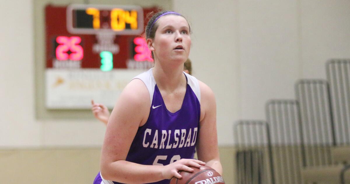 Carlsbad junior Renza Milner posted a game high 19 points.