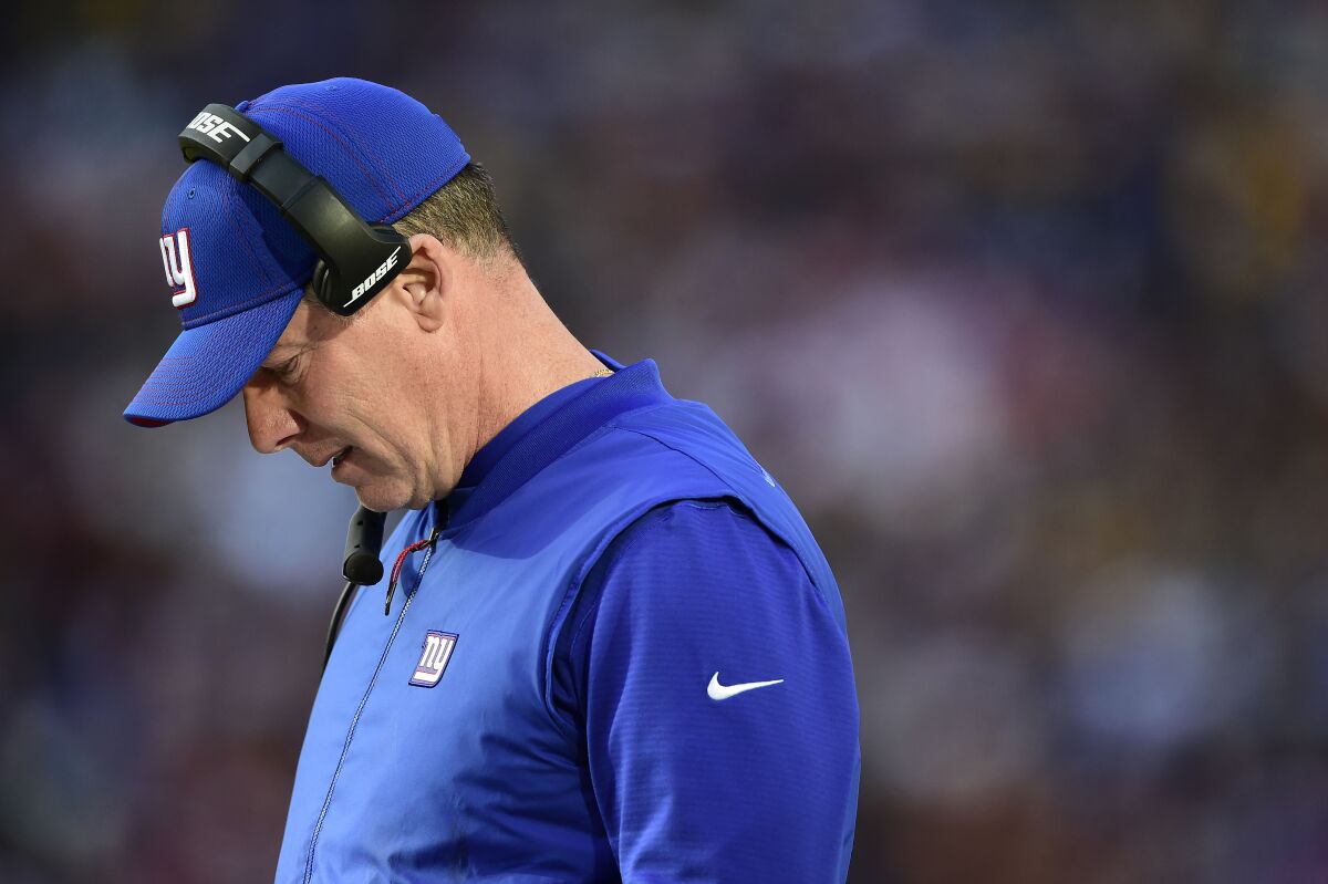 Pat Shurmur has been fired as coach of the New York Giants, according to an Associated Press source.