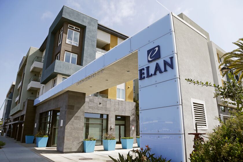 The Elan Huntington Beach luxury apartments, at the southeast corner of Beach Blvd. and Ellis Avenue in Huntington Beach. On Monday night the City Council considered another appeal of its Regional Housing Needs Assessment numbers, which dictate that the city needs to zone for 13,386 new residential units by October 2029.
