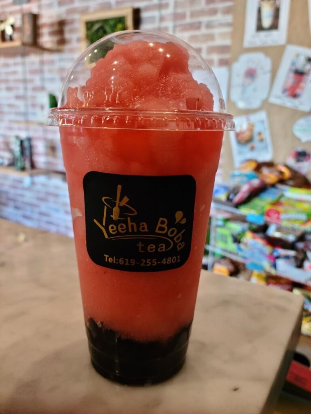 Fruity slushy drinks are on the menu at Yeeha Boba Tea.