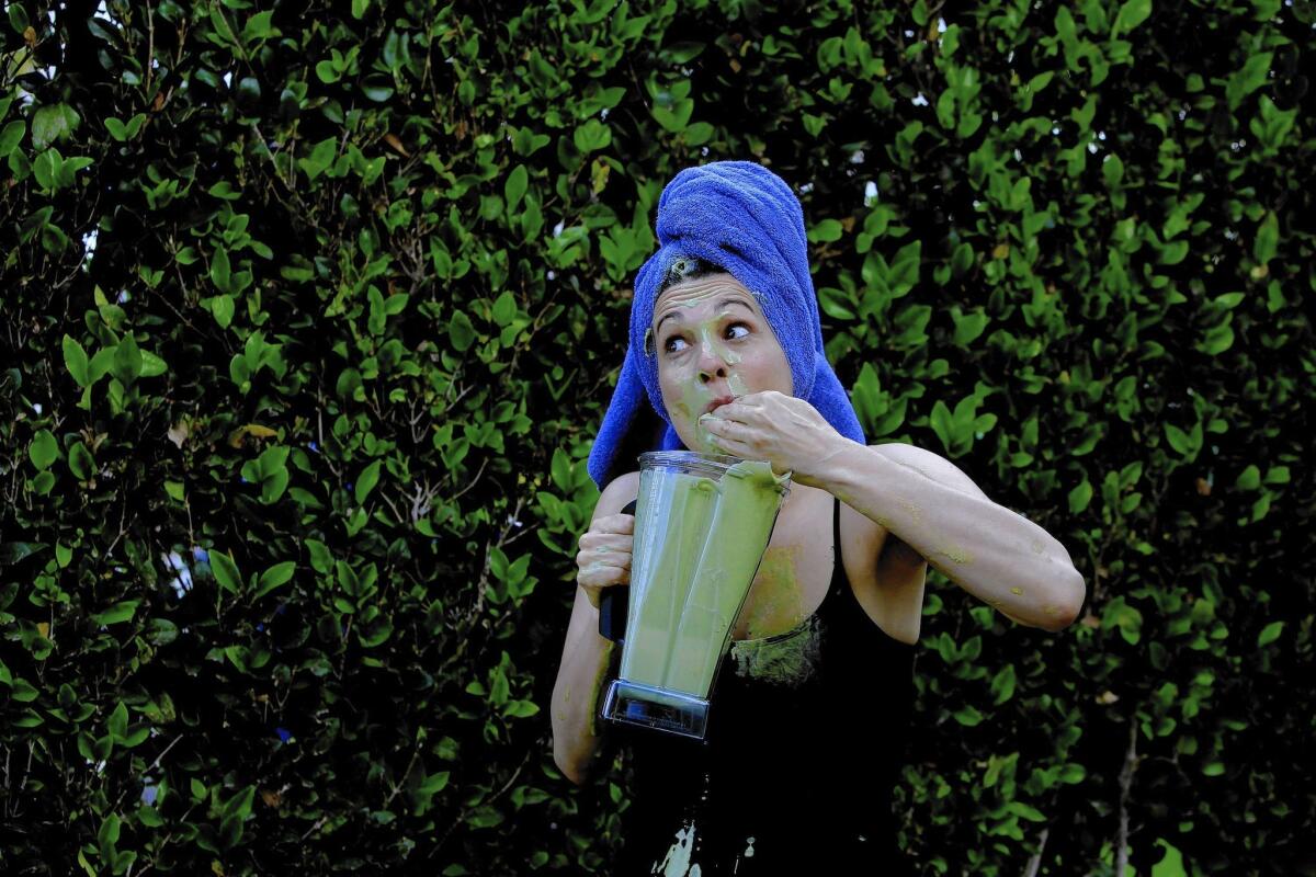 "Blender Girl" author Tess Masters goes crazy for her kale smoothie.