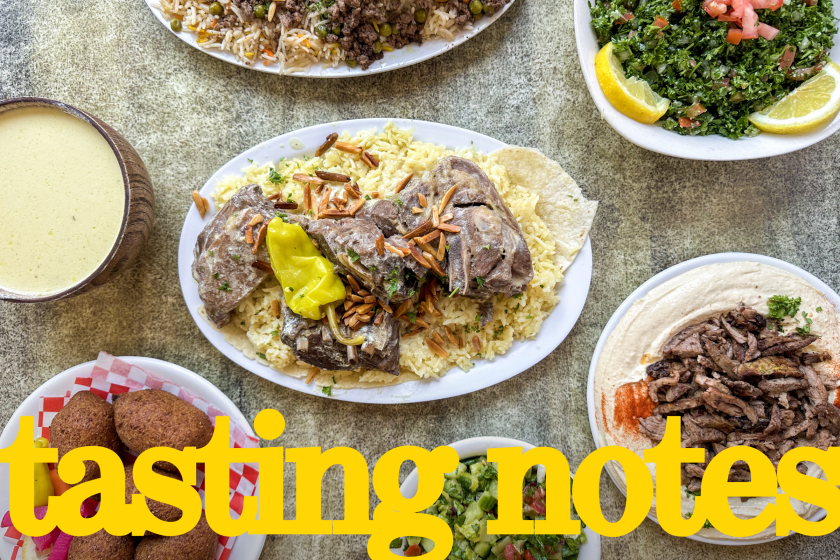 A spread of dishes at Mal Al Sham in El Cajon, CA, near San Diego.