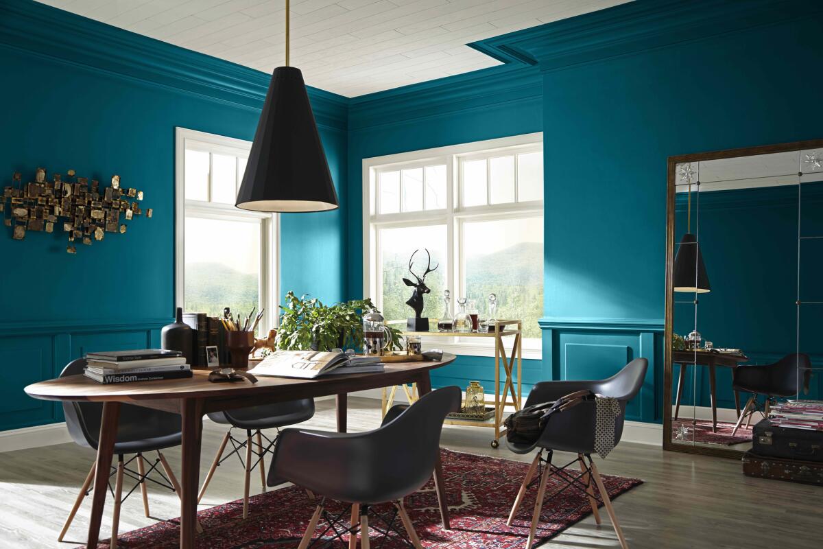 Oceanside, a deeply saturated shade of blue, was chosen by Sherwin-Williams as their 2018 Color of the Year.