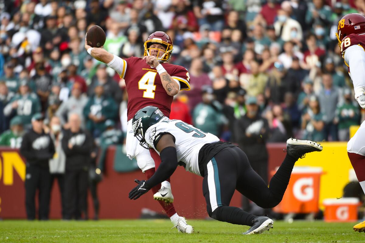 NFL: Washington players fight on sideline during 56-14 loss to