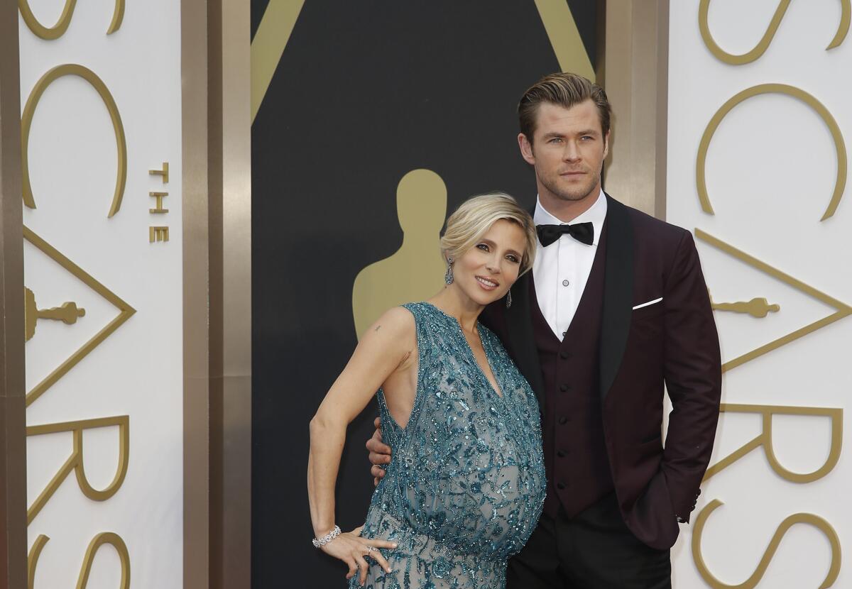 Chris Hemsworth's wife shares their twins' names -- Tristan and Sasha.