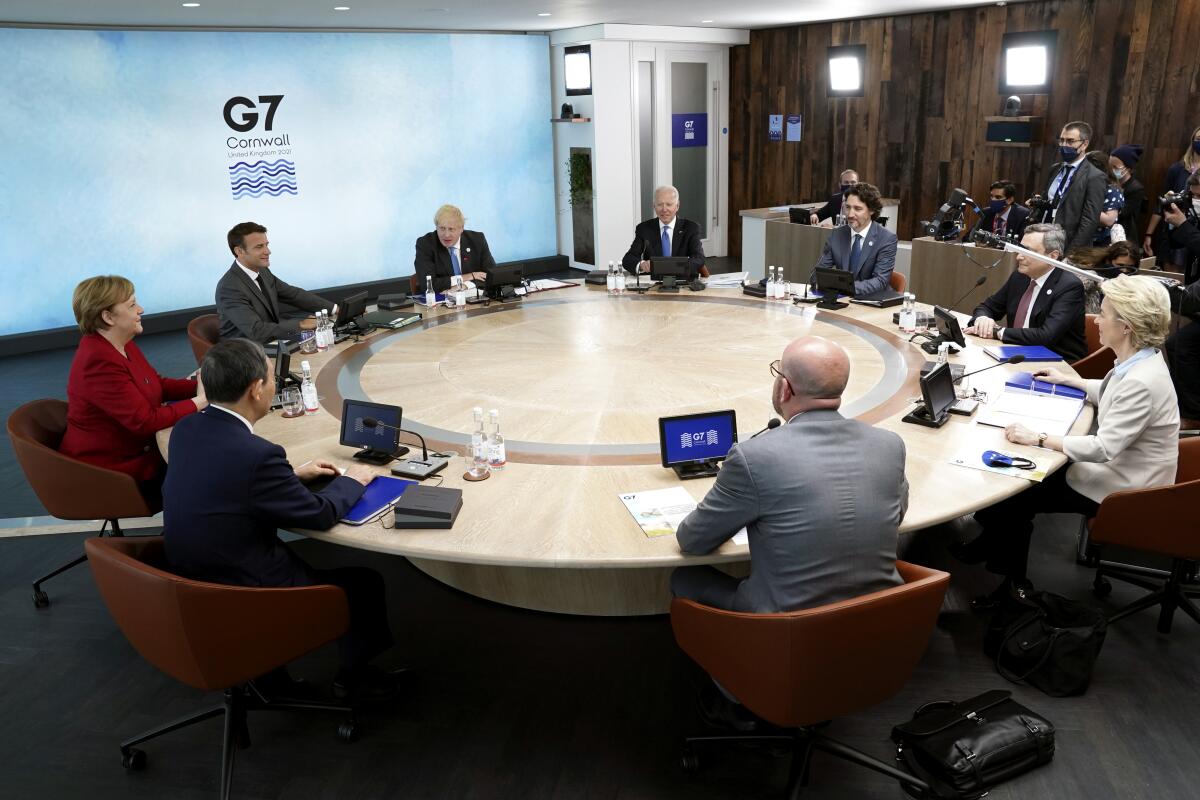 Líderes del G7 revelan plan para competir con China