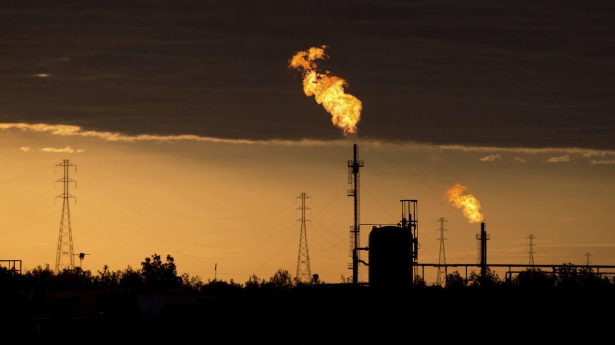 Oil complex near El Tigre, Venezuela