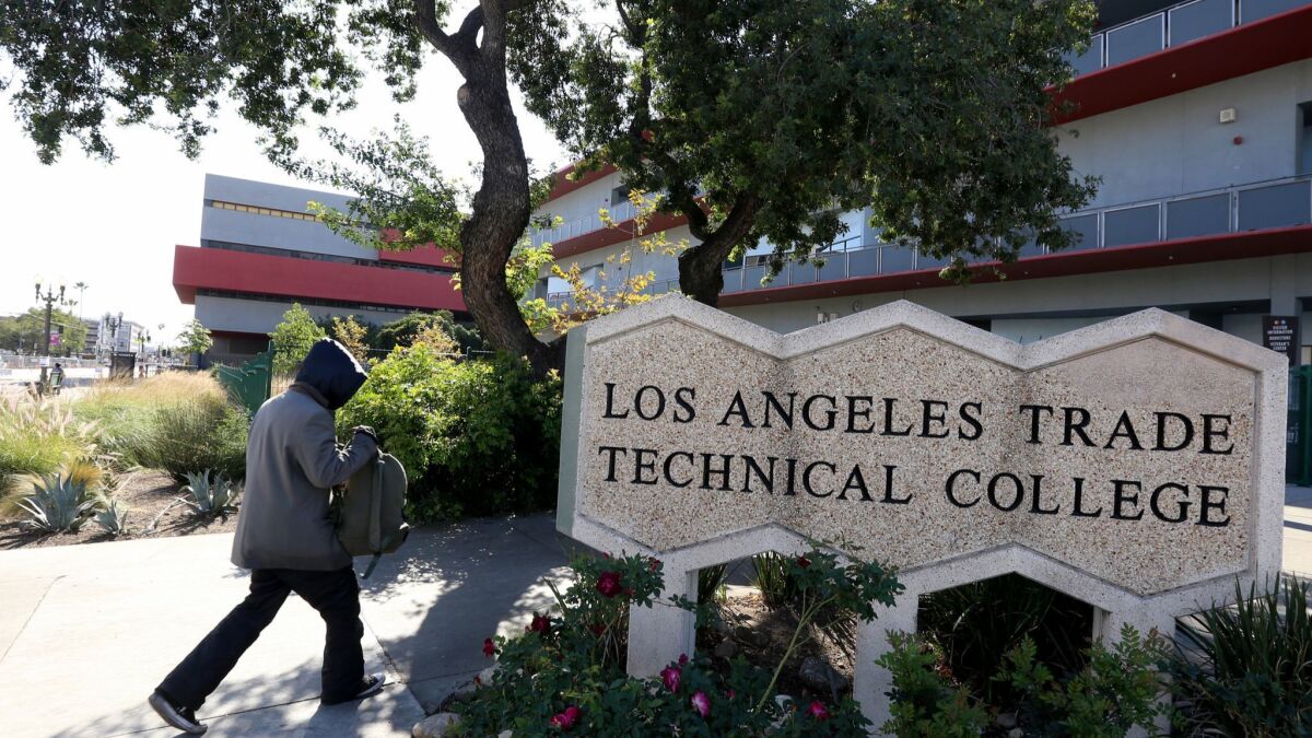 Two administrators with Los Angeles Trade-Technical College received more than $157,000 in federal grant payments but failed to prove the work they did for it was outside their regular college duties, an L.A. Community College District investigation found.