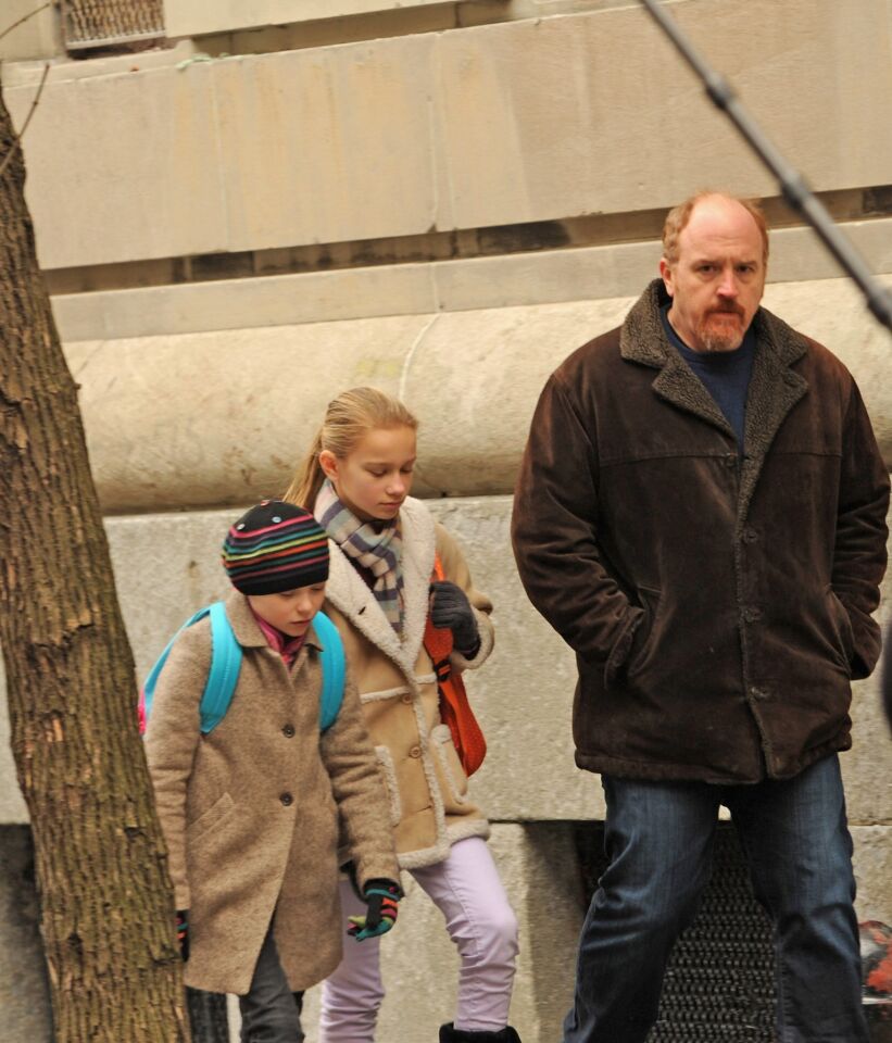 Louie CK on the set of "Louie" on Jan. 31, 2014, in New York City.