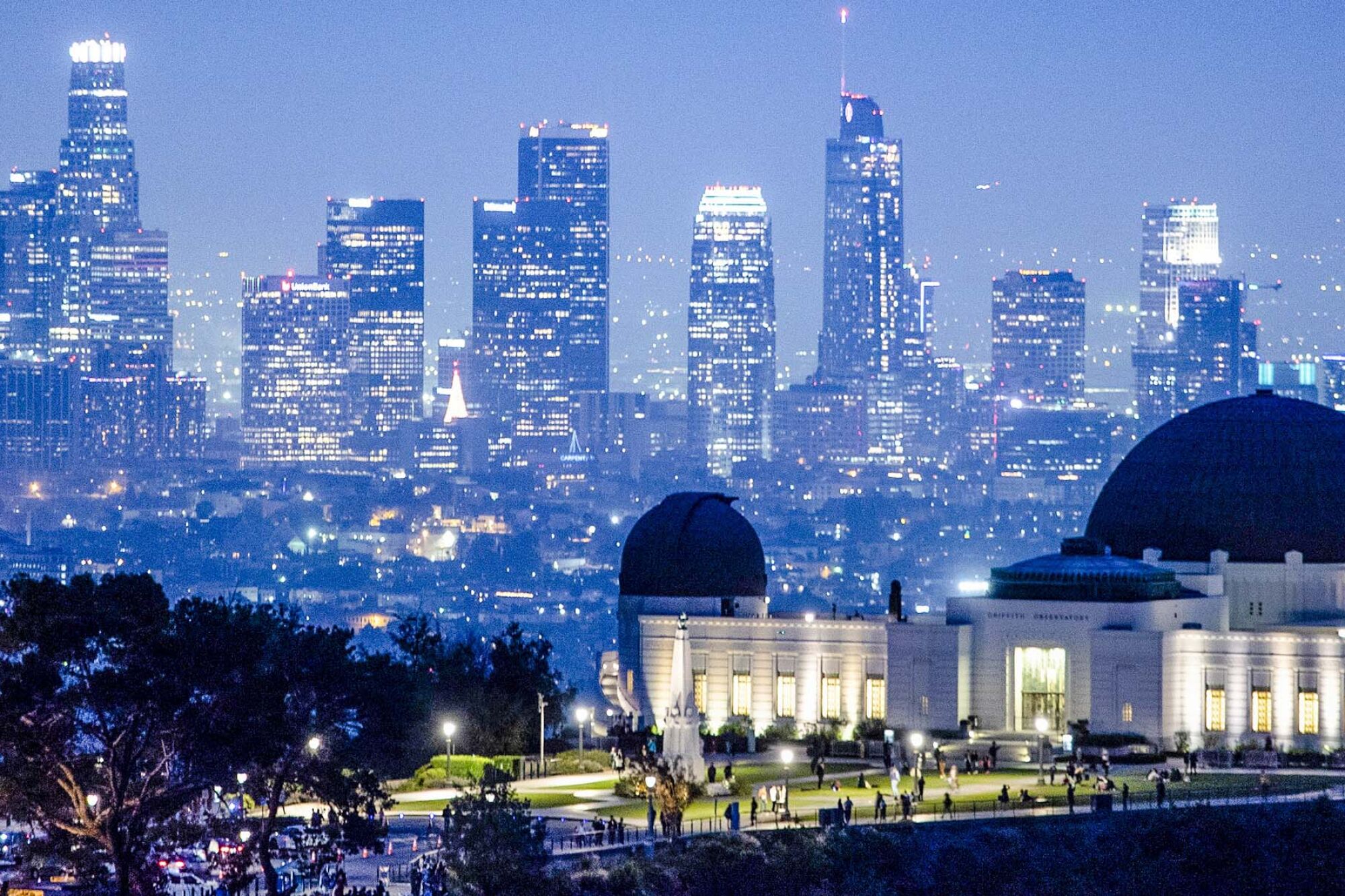 Observatory with city in the background