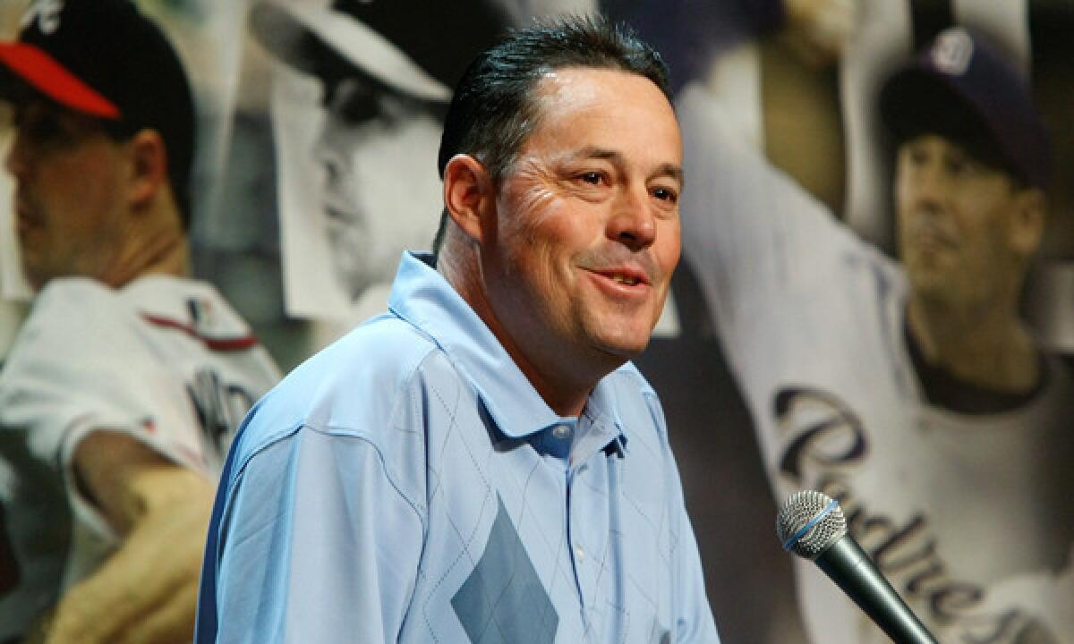 Major league starting pitcher Greg Maddux announces his retirement in Dec. 2008. Maddux, along with former Atlanta Braves teammate Tom Glavine and ex-Chicago White Sox slugger Frank Thomas, was inducted into the Baseball Hall of Fame on Wednesday.