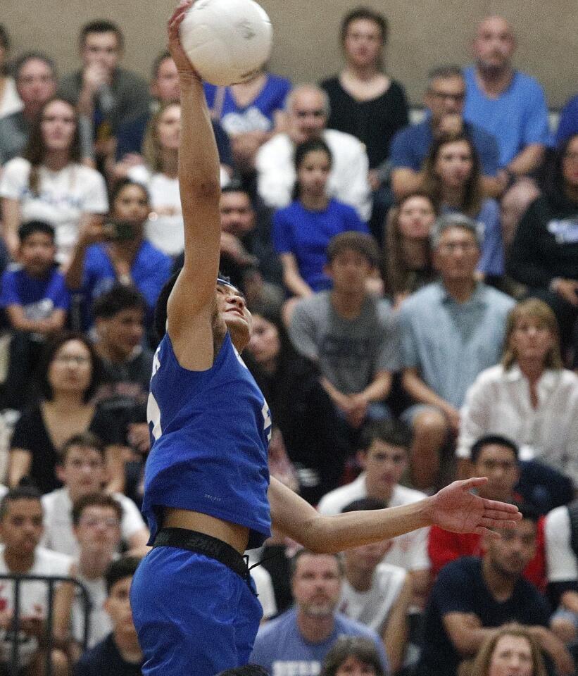 Photo Gallery: Burbank vs. Burroughs in Pacific League boys’ volleyball